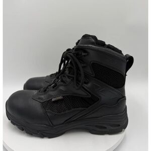 Thorogood Tactical Black Leather Side Zip Work 8” Boots Men’s 9M Women’s 11M